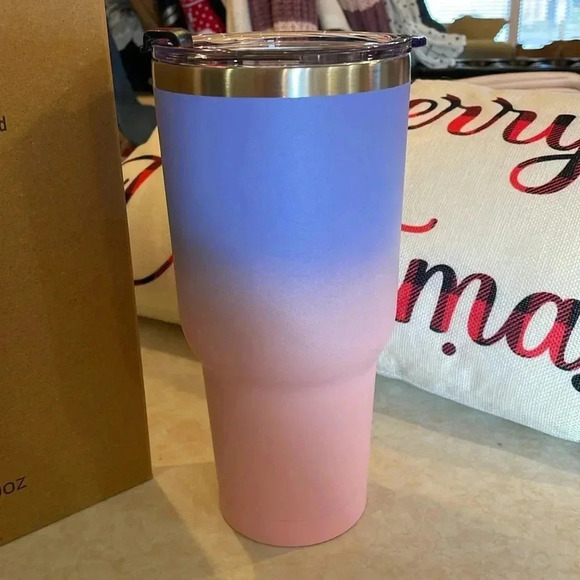 Tumbler, Insulated, 40 oz, Pink/Purple, New in Box - Picture 1 of 3